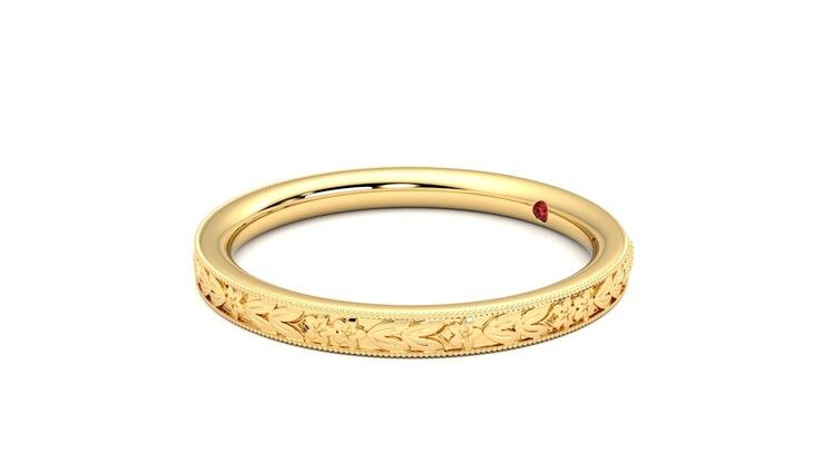 Taylor & Hart Calla Wedding Ring 360 degree image 23