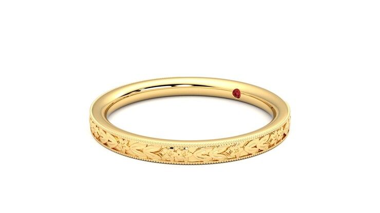 Taylor & Hart Calla Wedding Ring 360 degree image 24