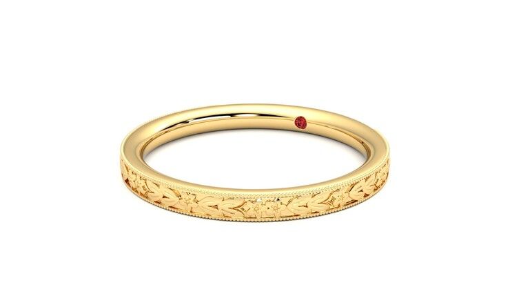 Taylor & Hart Calla Wedding Ring 360 degree image 25