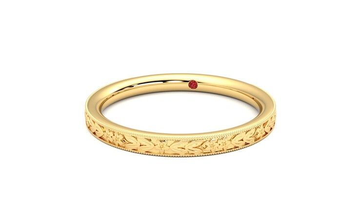 Taylor & Hart Calla Wedding Ring 360 degree image 27