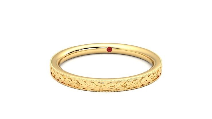 Taylor & Hart Calla Wedding Ring 360 degree image 28