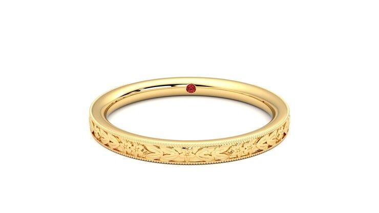 Taylor & Hart Calla Wedding Ring 360 degree image 29