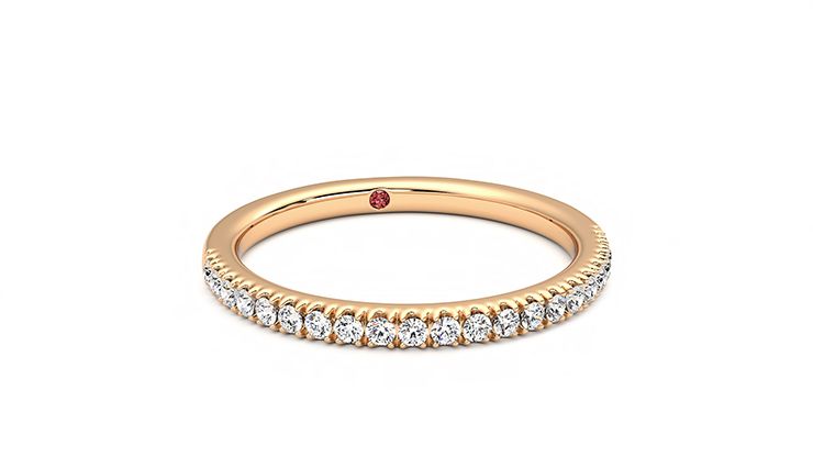 Taylor & Hart Camellia Wedding Ring 360 degree image 3