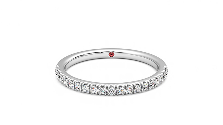 Taylor & Hart Camellia Wedding Ring 360 degree image 0