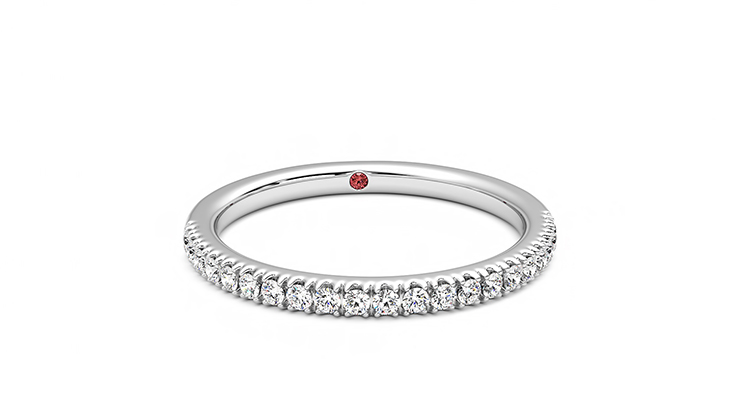 Taylor & Hart Camellia Wedding Ring 360 degree image 2