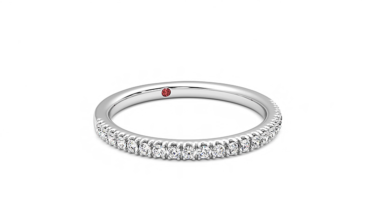 Taylor & Hart Camellia Wedding Ring 360 degree image 4