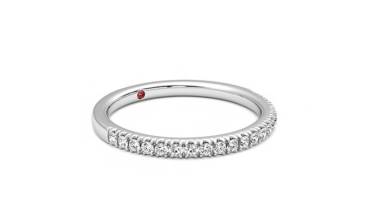 Taylor & Hart Camellia Wedding Ring 360 degree image 6