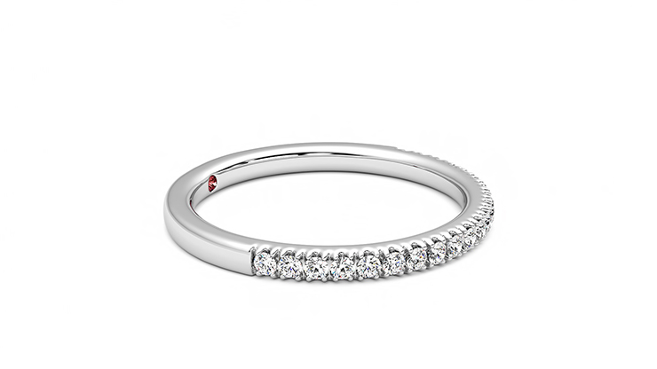 Taylor & Hart Camellia Wedding Ring 360 degree image 8