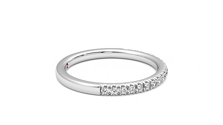 Taylor & Hart Camellia Wedding Ring 360 degree image 9