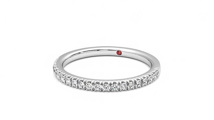 Taylor & Hart Camellia Wedding Ring 360 degree image 26