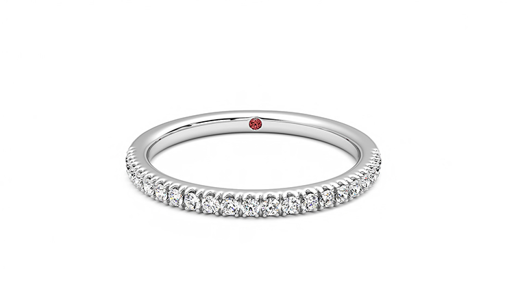 Taylor & Hart Camellia Wedding Ring 360 degree image 29