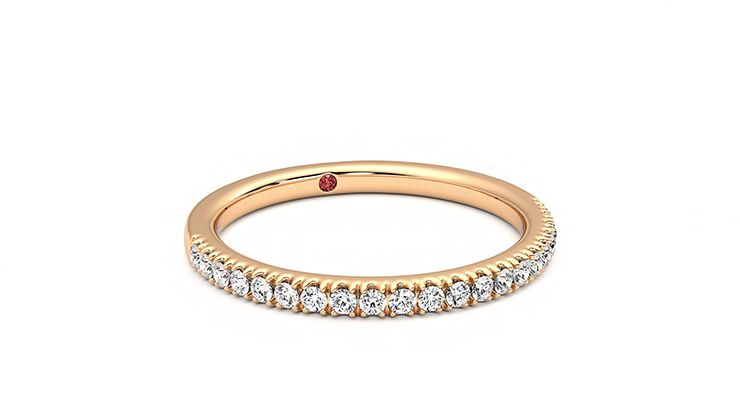 Taylor & Hart Camellia Wedding Ring 360 degree image 4