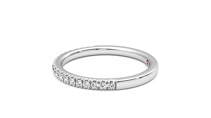 Taylor & Hart Camellia Wedding Ring 360 degree image 21