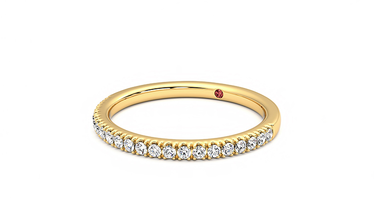 Taylor & Hart Camellia Wedding Ring 360 degree image 25