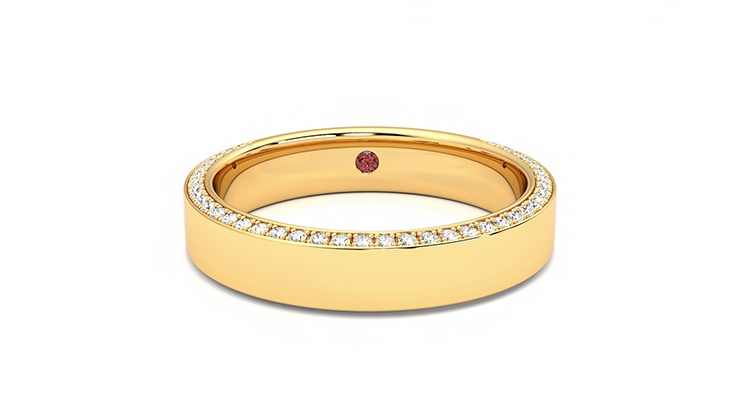 Taylor & Hart Cedar Wedding Ring 360 degree image 0