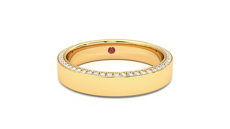 Taylor & Hart Cedar Wedding Ring 360 degree image 1