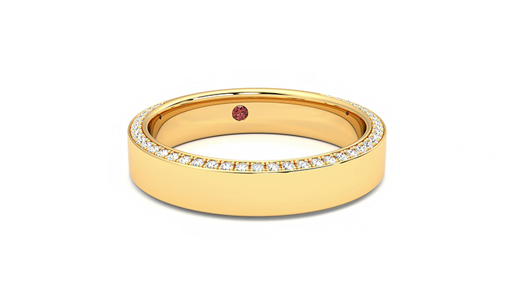 Taylor & Hart Cedar Wedding Ring 360 degree image 2