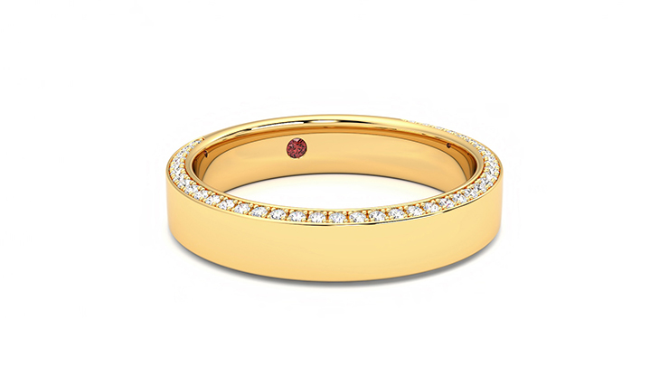 Taylor & Hart Cedar Wedding Ring 360 degree image 3