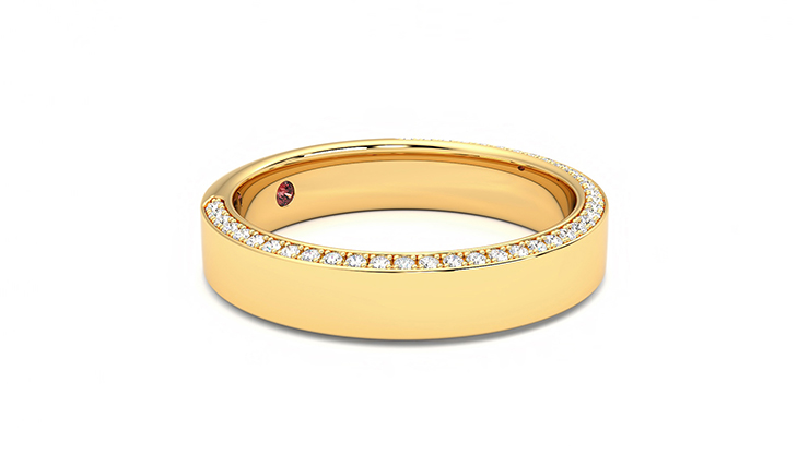 Taylor & Hart Cedar Wedding Ring 360 degree image 6