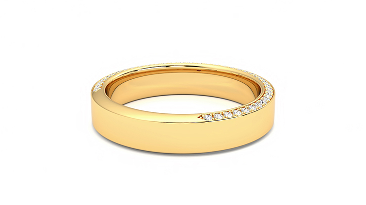Taylor & Hart Cedar Wedding Ring 360 degree image 12