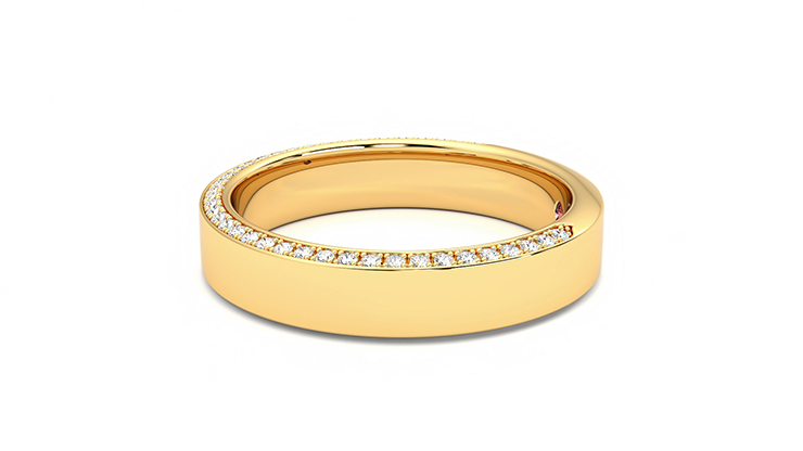 Taylor & Hart Cedar Wedding Ring 360 degree image 20