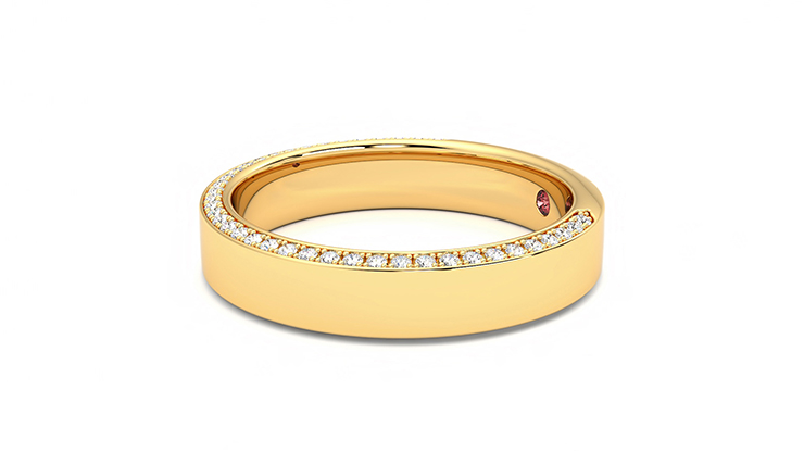 Taylor & Hart Cedar Wedding Ring 360 degree image 21