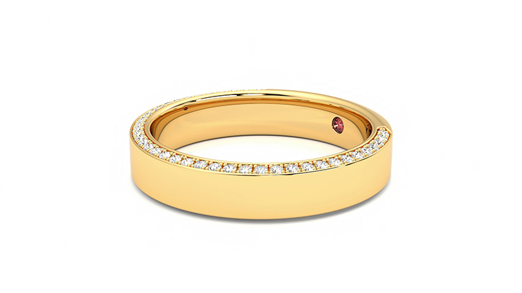 Taylor & Hart Cedar Wedding Ring 360 degree image 22