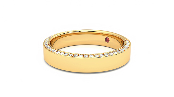 Taylor & Hart Cedar Wedding Ring 360 degree image 23