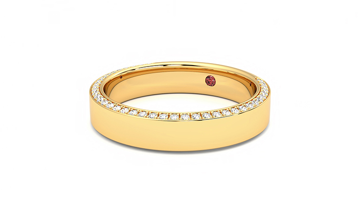 Taylor & Hart Cedar Wedding Ring 360 degree image 24