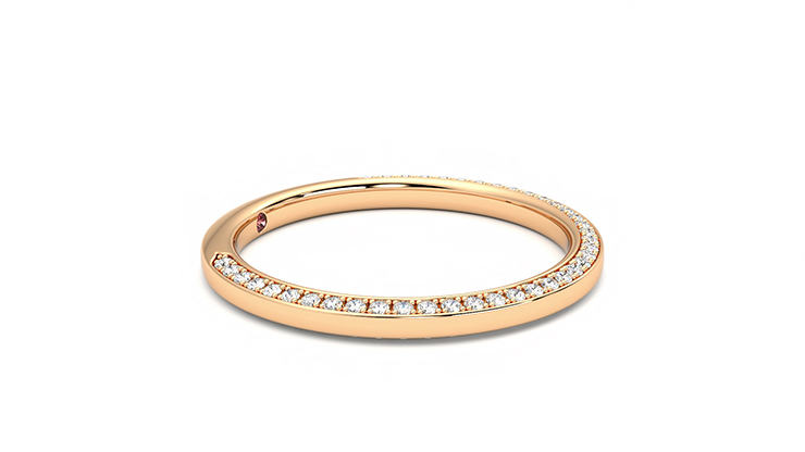 Taylor & Hart Clover Wedding Ring 360 degree image 7