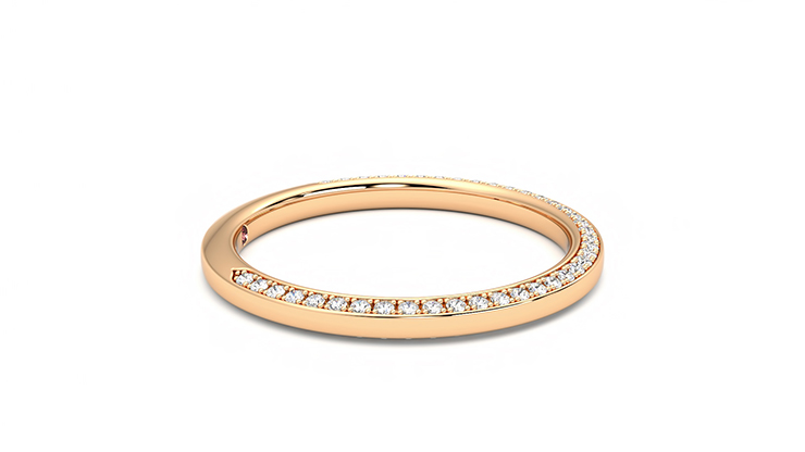 Taylor & Hart Clover Wedding Ring 360 degree image 8