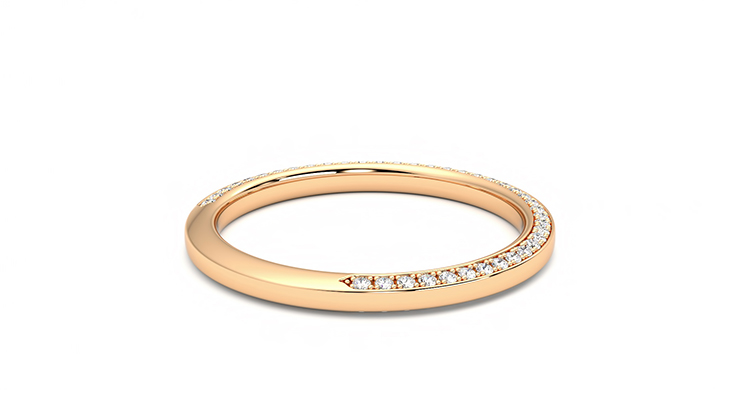 Taylor & Hart Clover Wedding Ring 360 degree image 11