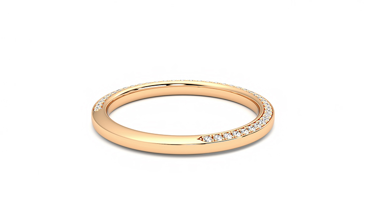 Taylor & Hart Clover Wedding Ring 360 degree image 12