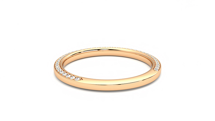 Taylor & Hart Clover Wedding Ring 360 degree image 15