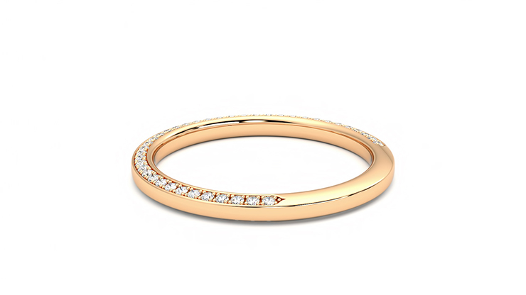 Taylor & Hart Clover Wedding Ring 360 degree image 17