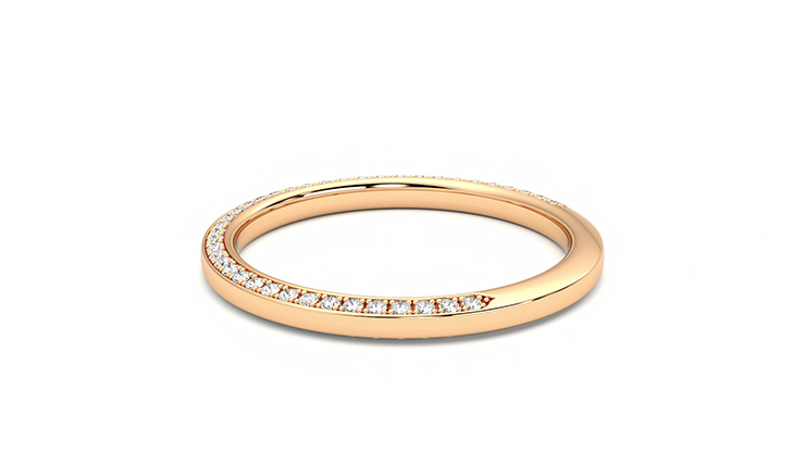 Taylor & Hart Clover Wedding Ring 360 degree image 18