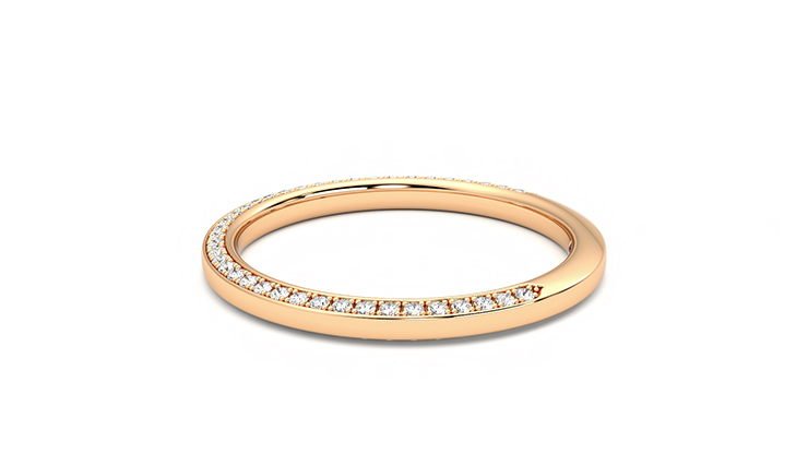 Taylor & Hart Clover Wedding Ring 360 degree image 19