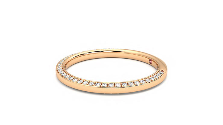 Taylor & Hart Clover Wedding Ring 360 degree image 21