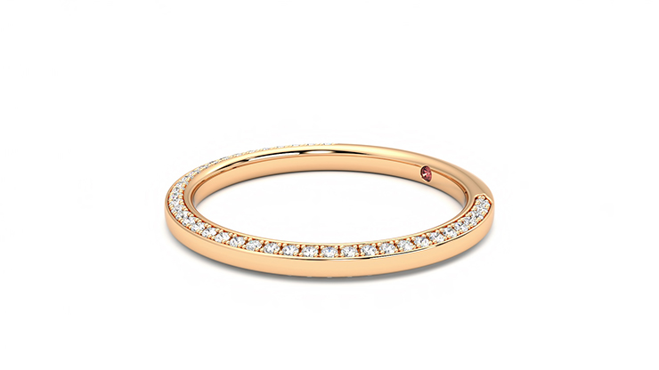 Taylor & Hart Clover Wedding Ring 360 degree image 22
