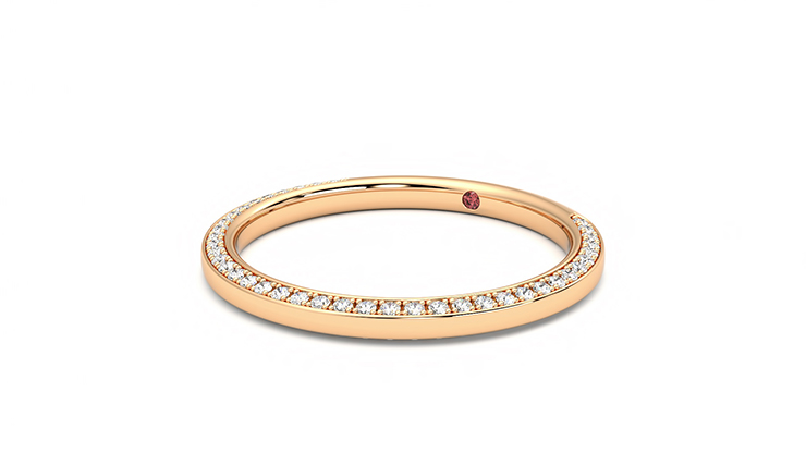 Taylor & Hart Clover Wedding Ring 360 degree image 24