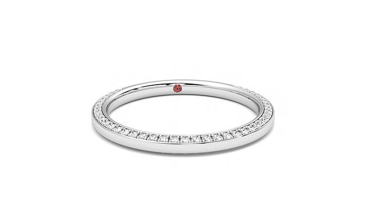 Taylor & Hart Clover Wedding Ring 360 degree image 1