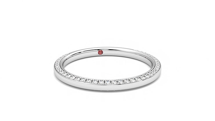 Taylor & Hart Clover Wedding Ring 360 degree image 2
