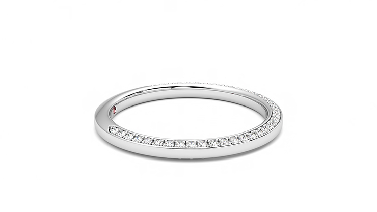 Taylor & Hart Clover Wedding Ring 360 degree image 8