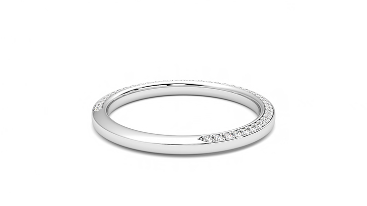 Taylor & Hart Clover Wedding Ring 360 degree image 12