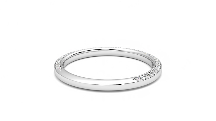 Taylor & Hart Clover Wedding Ring 360 degree image 13