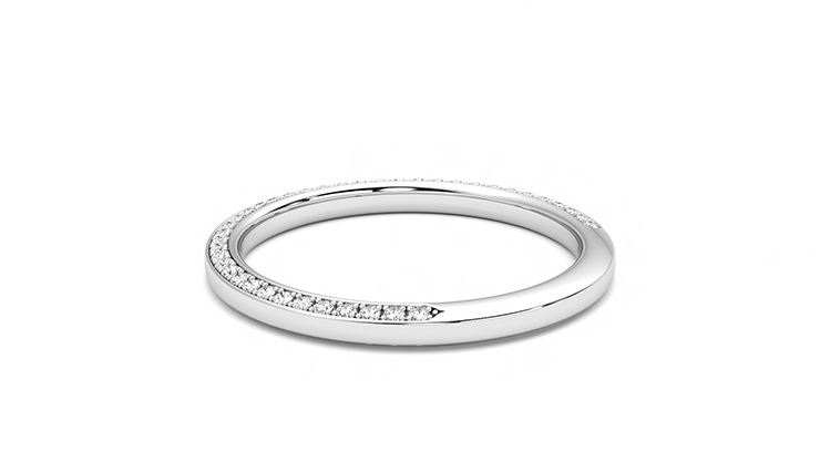Taylor & Hart Clover Wedding Ring 360 degree image 17