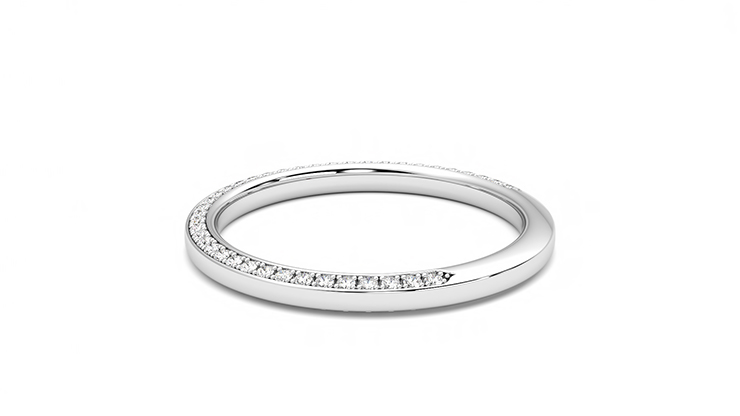 Taylor & Hart Clover Wedding Ring 360 degree image 18