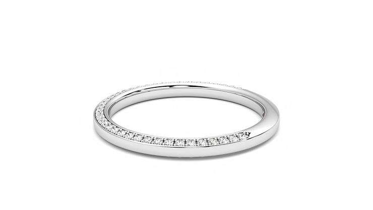 Taylor & Hart Clover Wedding Ring 360 degree image 19