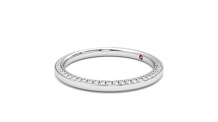 Taylor & Hart Clover Wedding Ring 360 degree image 22