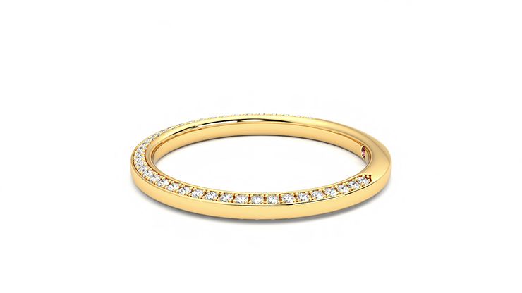 Taylor & Hart Clover Wedding Ring 360 degree image 20